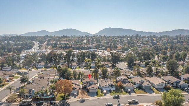 bird's eye view featuring a mountain view