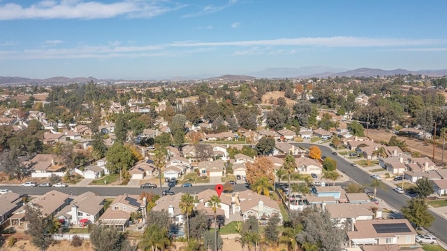 bird's eye view featuring a mountain view