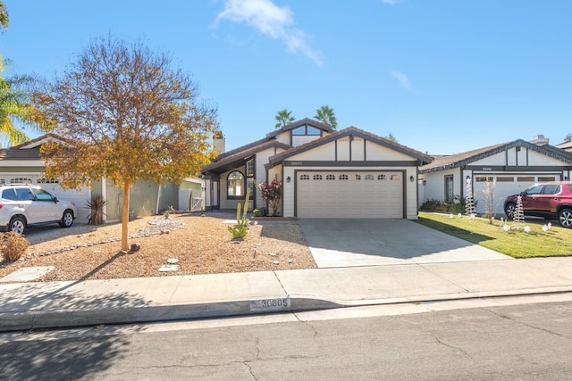 view of front facade featuring a garage