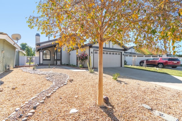 single story home with a garage