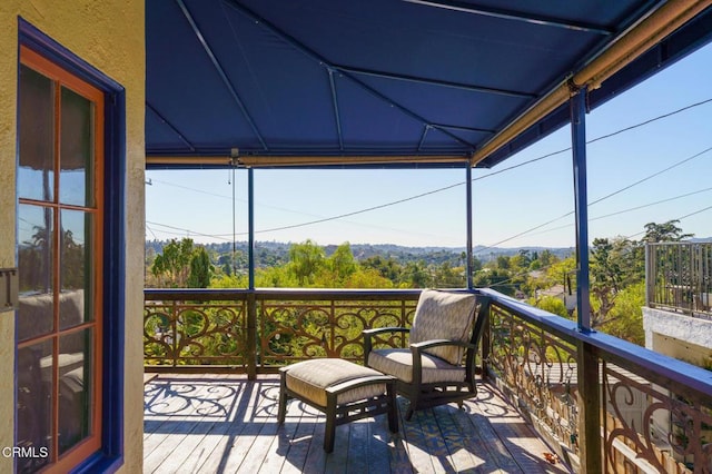 view of sunroom