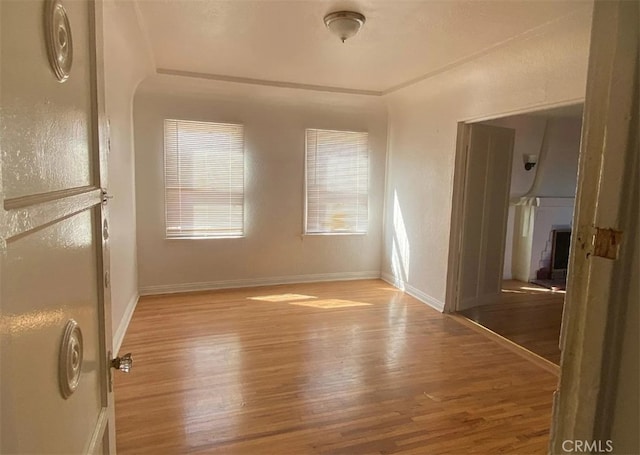 interior space with wood-type flooring