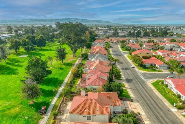 bird's eye view featuring a mountain view