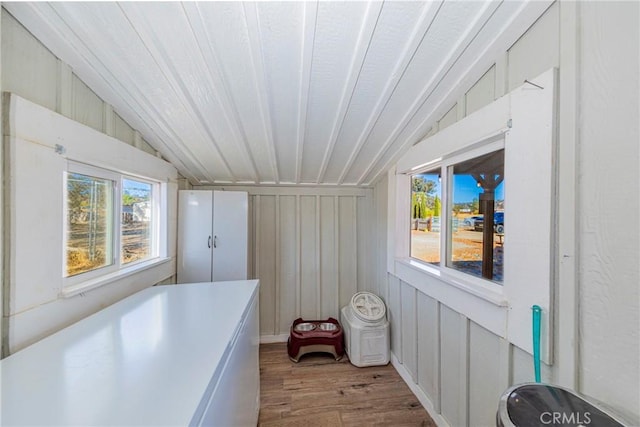 interior space with lofted ceiling