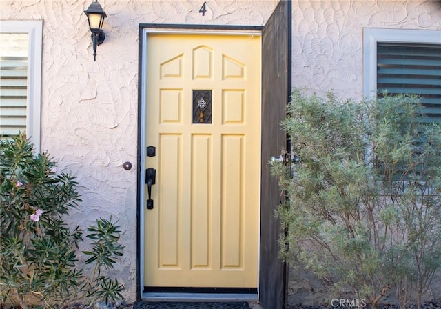 view of doorway to property