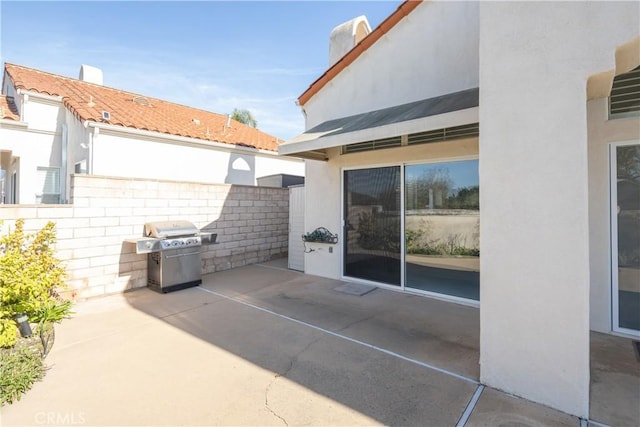 view of patio / terrace featuring grilling area