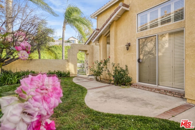 view of yard featuring a patio