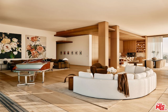 living room featuring hardwood / wood-style floors