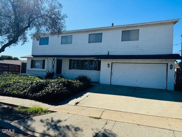 view of front property with a garage