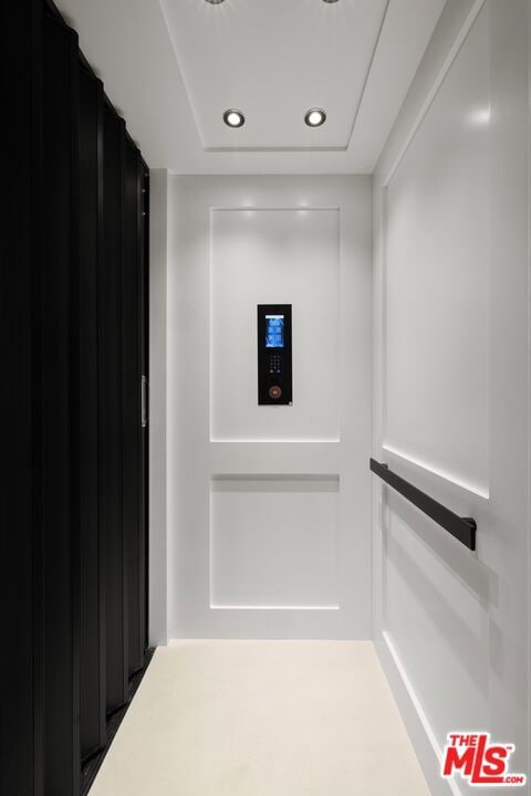 interior space featuring elevator