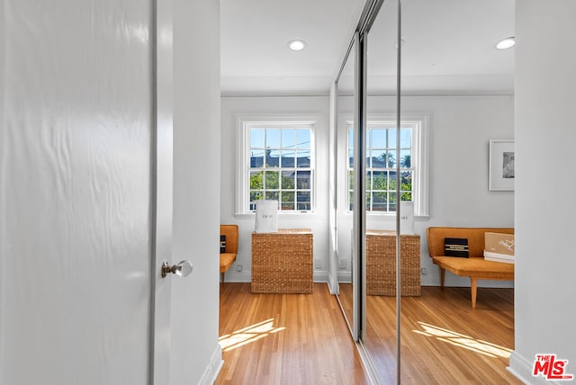 interior space featuring hardwood / wood-style flooring