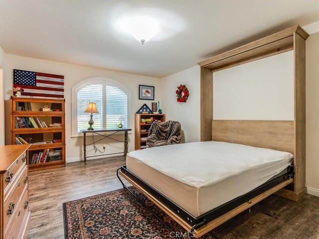 bedroom featuring hardwood / wood-style flooring