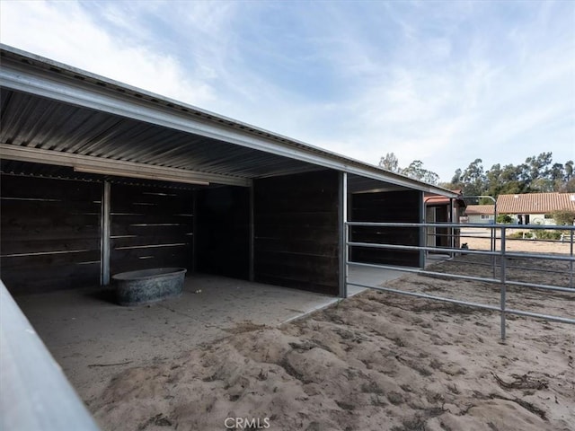 view of horse barn