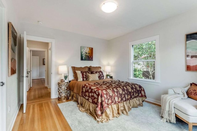 bedroom featuring hardwood / wood-style flooring