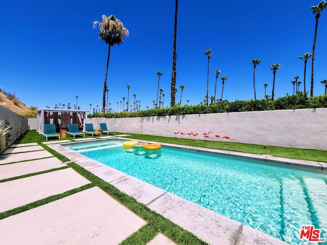 view of pool with a patio area