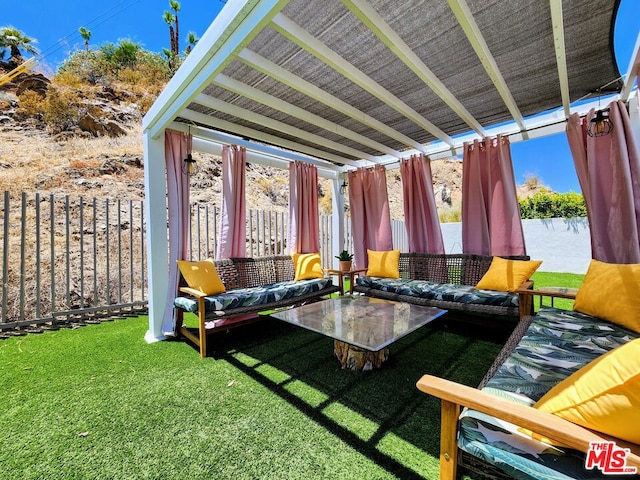 view of patio / terrace featuring a water view