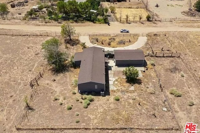 aerial view featuring a rural view