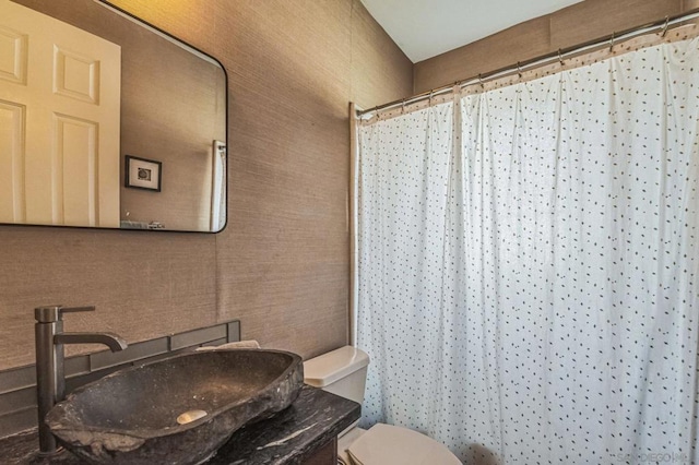 bathroom with sink and toilet