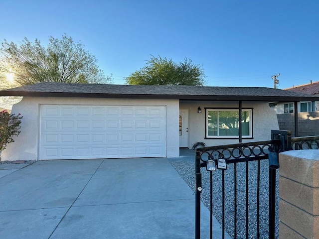 view of ranch-style home