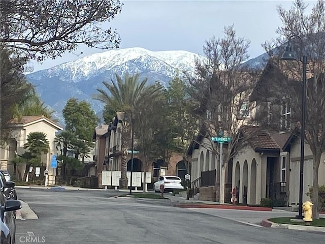 view of road featuring a mountain view