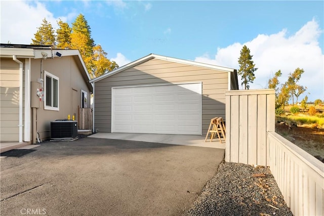 garage featuring cooling unit