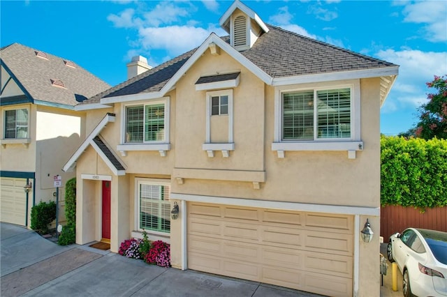 view of front of house featuring a garage