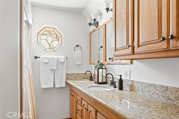 33544 Green Valley Lake Rd, Green Valley Lake, CA 92341 - full bath with double vanity