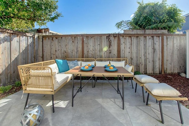 view of patio / terrace with an outdoor hangout area