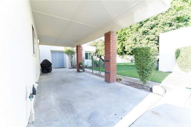 view of patio / terrace with area for grilling