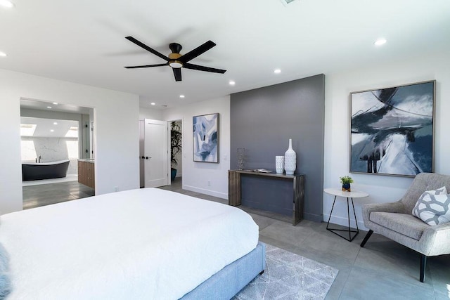 bedroom with ceiling fan