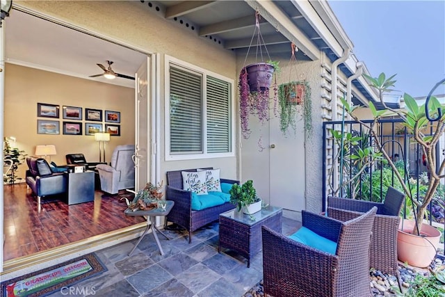 view of patio with outdoor lounge area