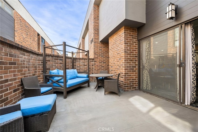 view of patio / terrace featuring an outdoor hangout area