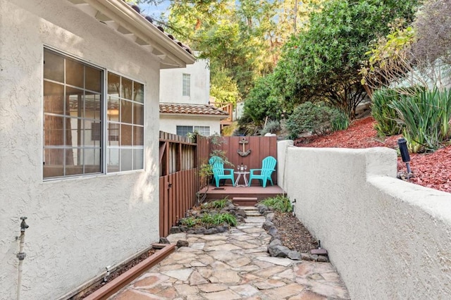 view of patio with a deck