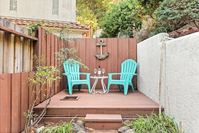 view of wooden terrace