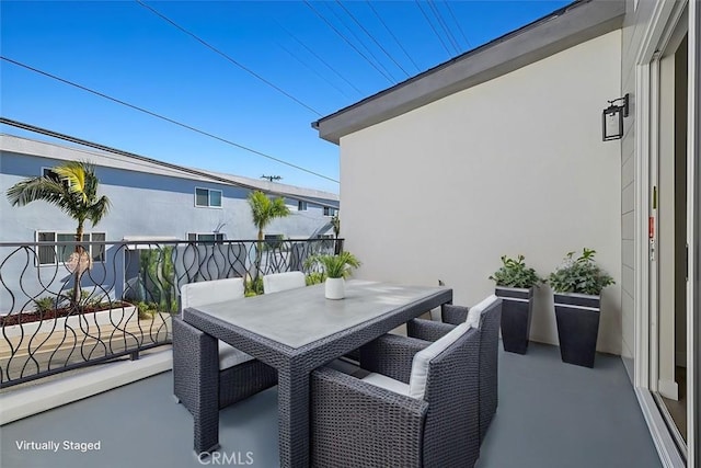 view of patio / terrace featuring a balcony