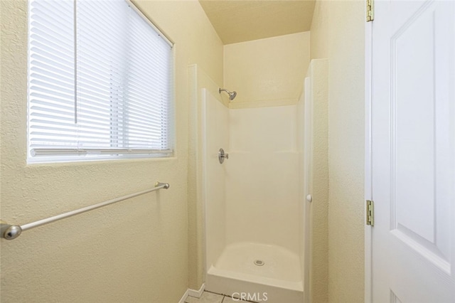 bathroom featuring walk in shower