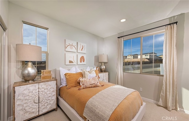 view of carpeted bedroom