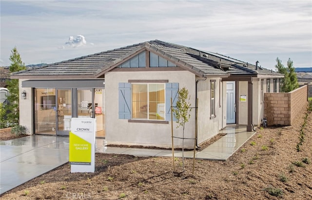 exterior space with solar panels