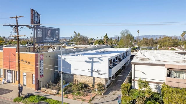 exterior space with a mountain view