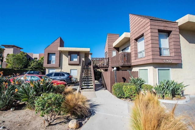 view of property featuring a garage