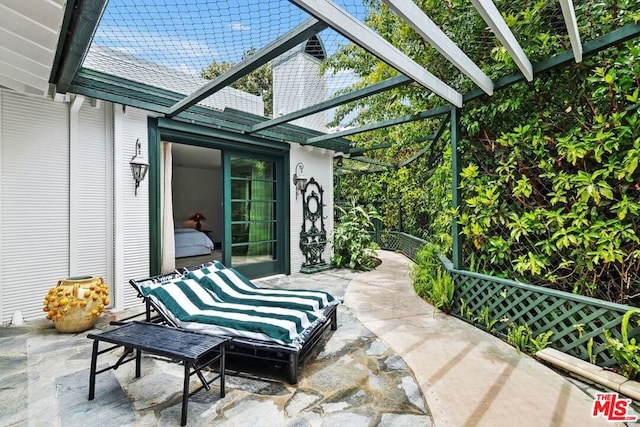 view of patio / terrace with a pergola