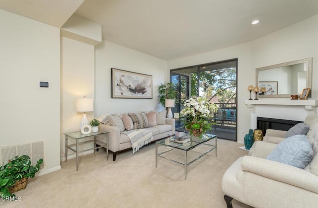 view of carpeted living room