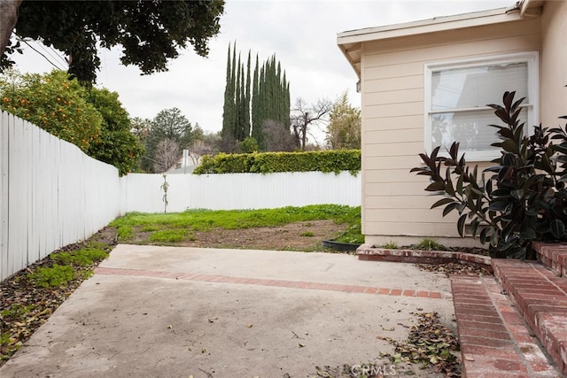 view of yard featuring a patio area