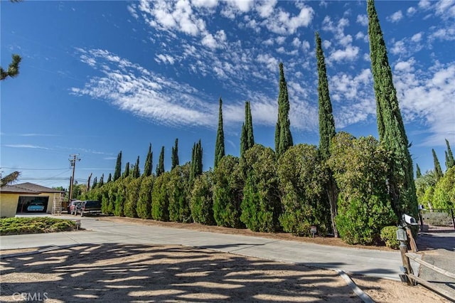 view of road