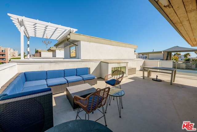 view of patio / terrace featuring an outdoor living space