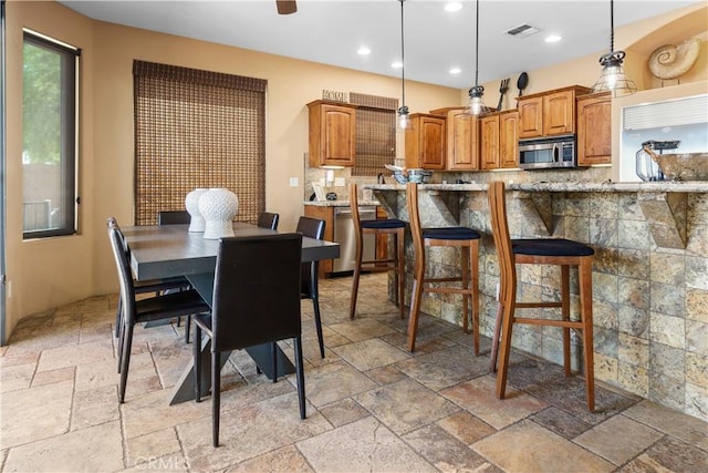 view of dining room