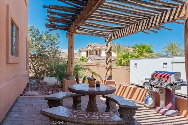view of patio / terrace with a pergola