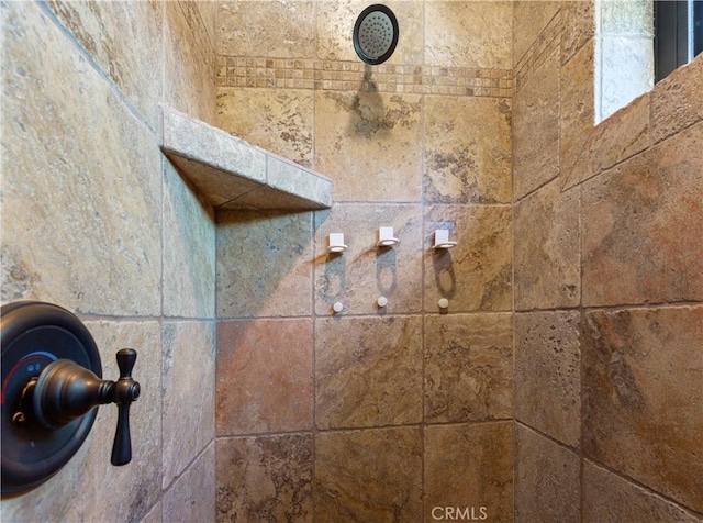 details with tiled shower