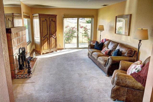 view of carpeted living room