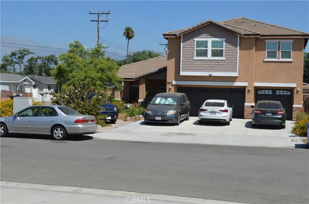 view of property with a garage